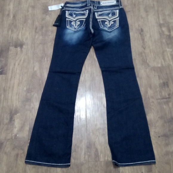 Rock Revival Women's 26 Easy Boot Kai Embellished Embroidered Distressed NWT - Picture 5 of 13